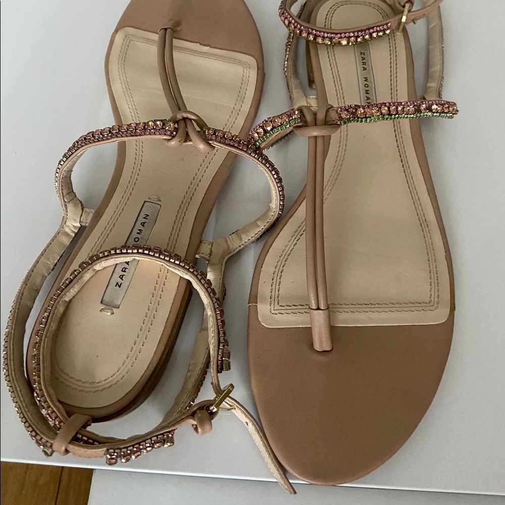 Brown colored Zara Sandals